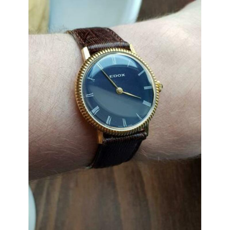 Edox heren horloge vintage dresswatch mechanisch antiek