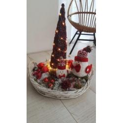 Kerstdecoraties met verlichting of waxine