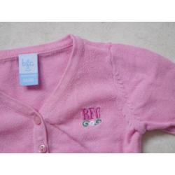 (J71) Dun roze baby vestje