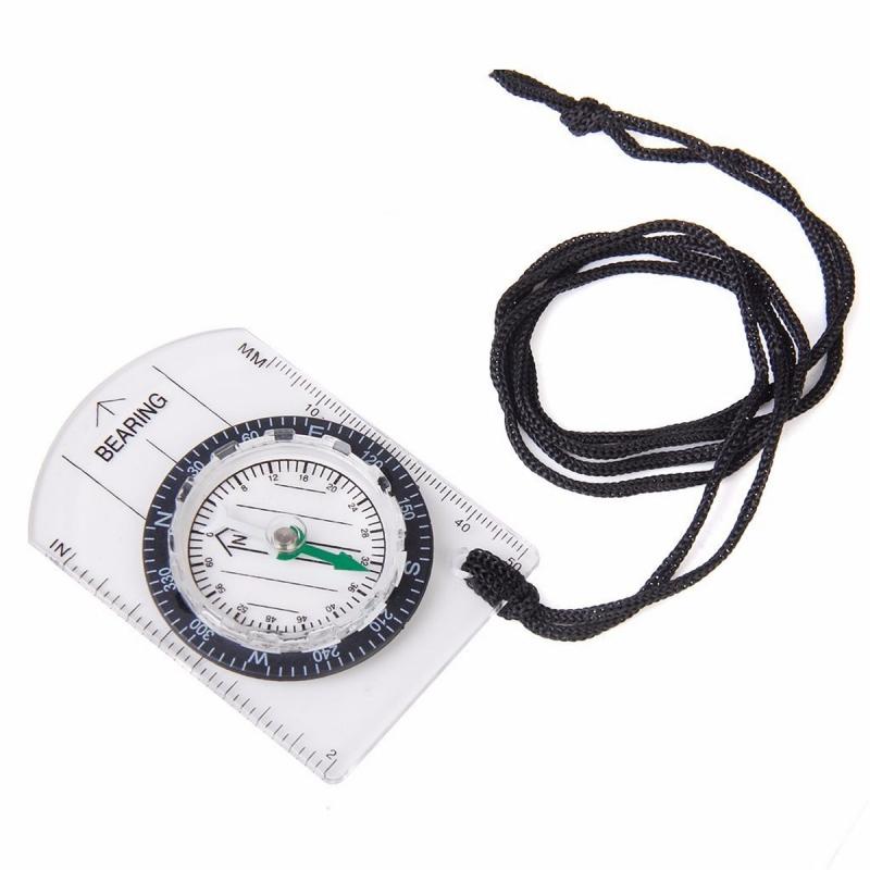 Mini All in 1 Outdooors Base Plate Compass Map MM INCH Measure Ruler