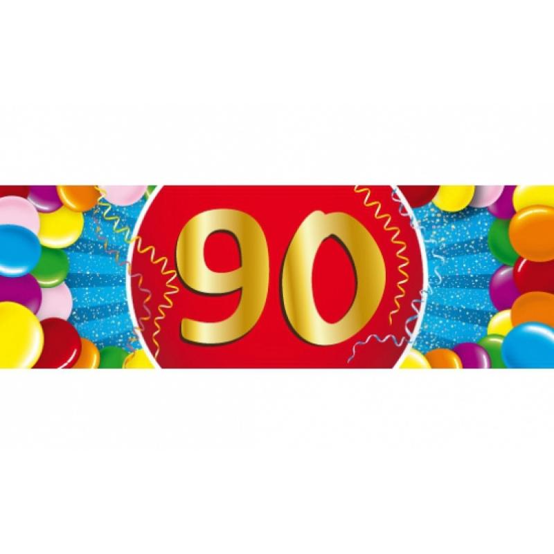 Shoppartners Leeftijd sticker 90 jaar Leeftijd feestartikelen