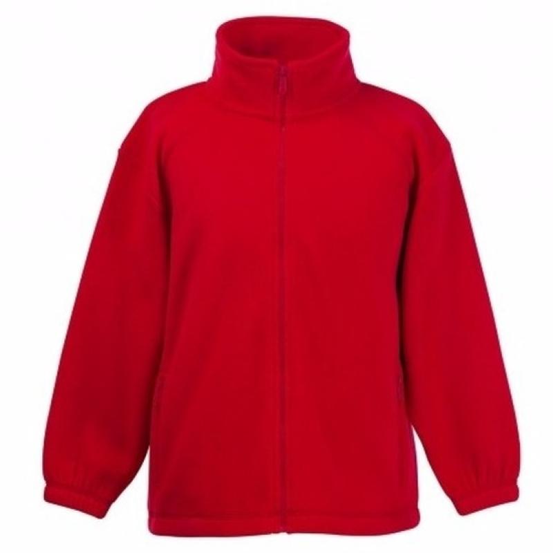Rood fleece vest voor meisjes Fruit Of The Loom Truien en sweaters