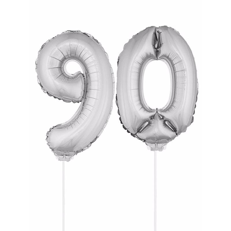 Opblaas cijfer 90 folie ballon 41 cm Bierfeest artikelen Leeftijd feestartikelen