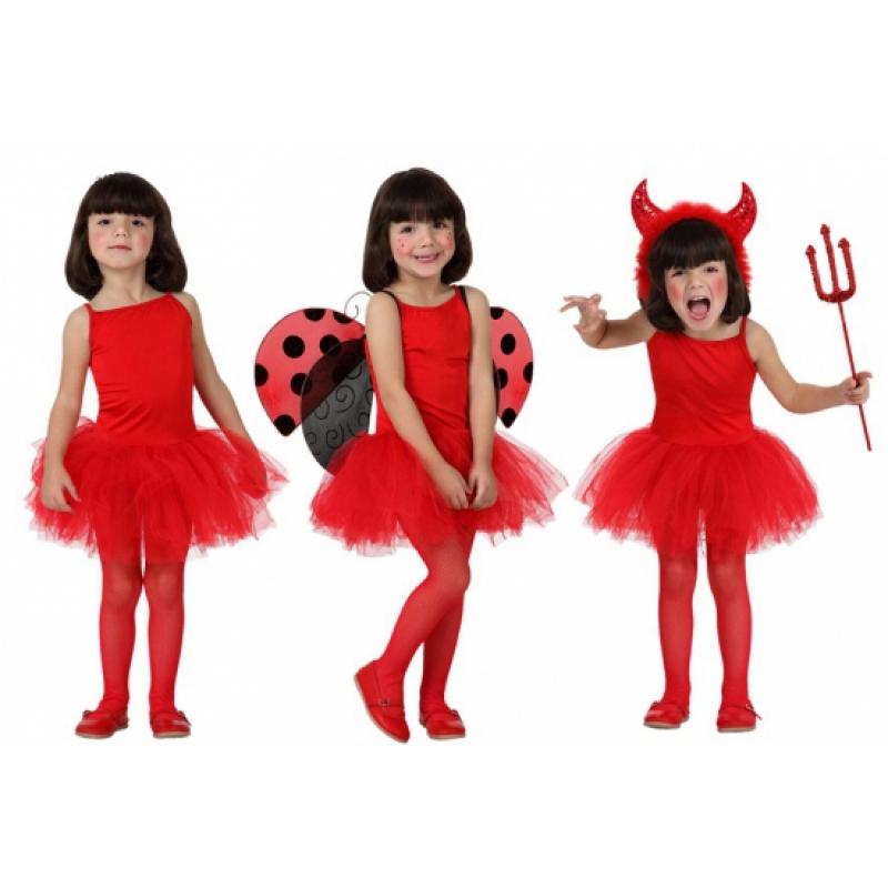 Carnavalskostuum winkel Rood ballet jurkje met tutu rok voor kinderen Fantasy en Sprookjes kostuums
