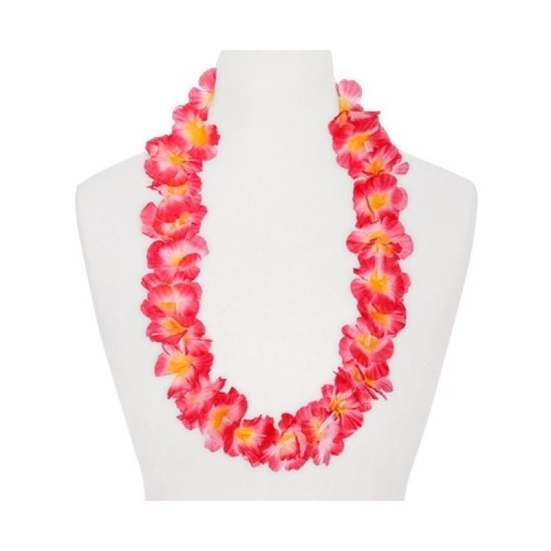 Feestartikelen hawaii bloemen krans roze oranje Geen Hawaii feestartikelen
